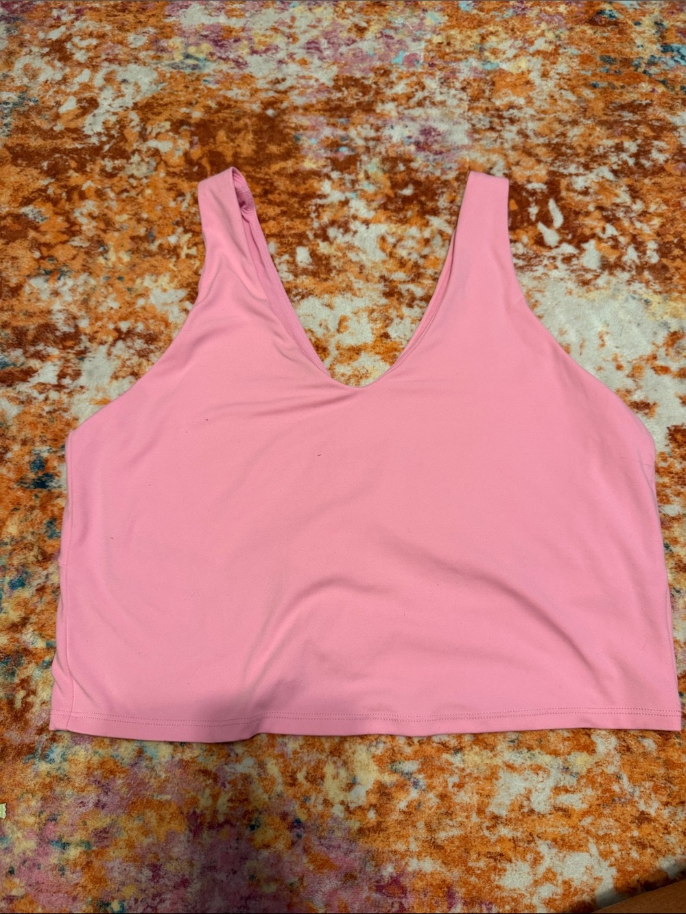 all in motion Pink V‑Neck Crop Tank Top